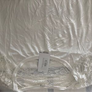 Emerald White Lace Blouse